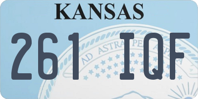 KS license plate 261IQF