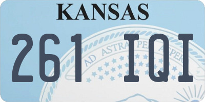 KS license plate 261IQI