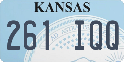 KS license plate 261IQQ