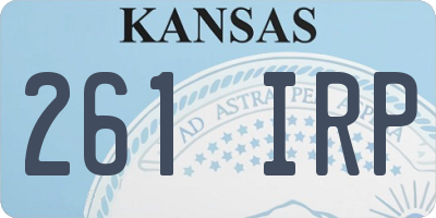 KS license plate 261IRP