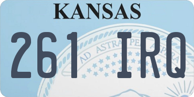 KS license plate 261IRQ