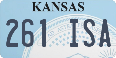 KS license plate 261ISA