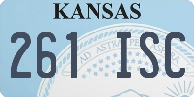 KS license plate 261ISC