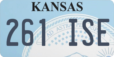 KS license plate 261ISE