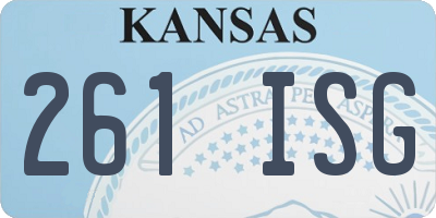 KS license plate 261ISG