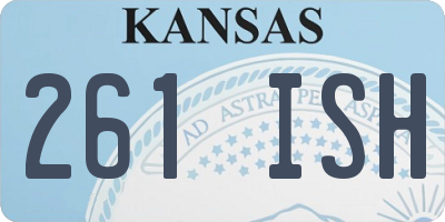 KS license plate 261ISH
