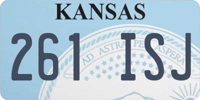 KS license plate 261ISJ