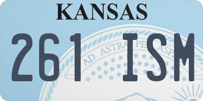 KS license plate 261ISM