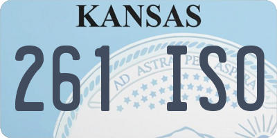 KS license plate 261ISO