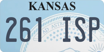 KS license plate 261ISP