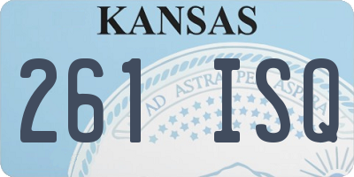 KS license plate 261ISQ