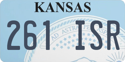 KS license plate 261ISR