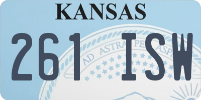 KS license plate 261ISW