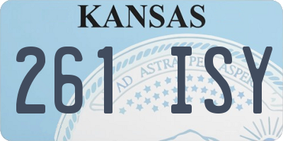KS license plate 261ISY