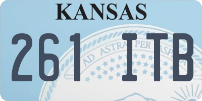 KS license plate 261ITB