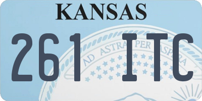 KS license plate 261ITC