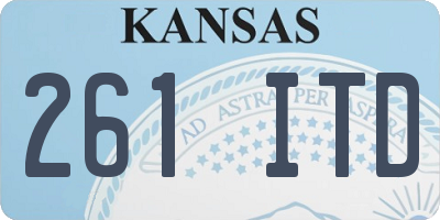 KS license plate 261ITD