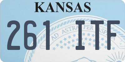 KS license plate 261ITF