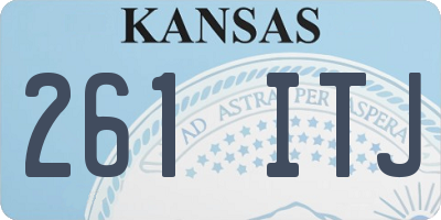 KS license plate 261ITJ