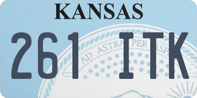 KS license plate 261ITK