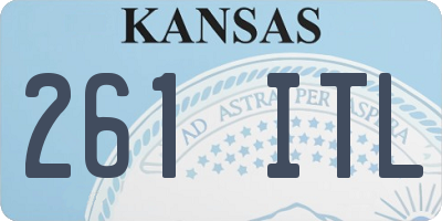KS license plate 261ITL