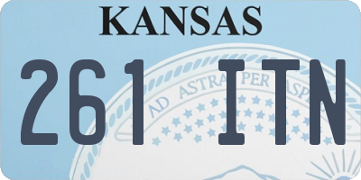 KS license plate 261ITN