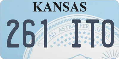 KS license plate 261ITO