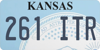 KS license plate 261ITR