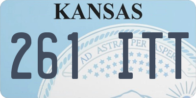 KS license plate 261ITT