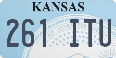 KS license plate 261ITU