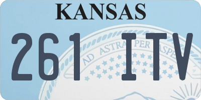 KS license plate 261ITV