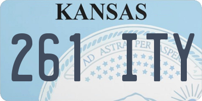 KS license plate 261ITY