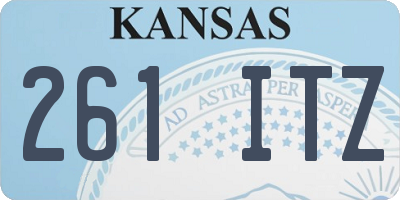 KS license plate 261ITZ