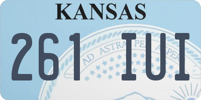 KS license plate 261IUI