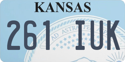 KS license plate 261IUK