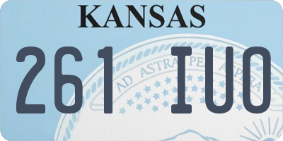 KS license plate 261IUO