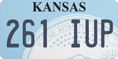 KS license plate 261IUP