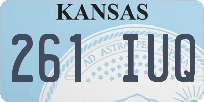 KS license plate 261IUQ