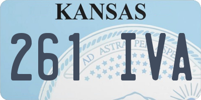 KS license plate 261IVA