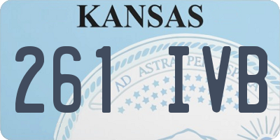 KS license plate 261IVB