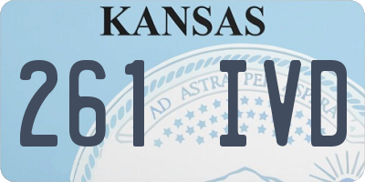 KS license plate 261IVD