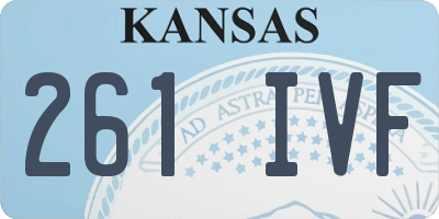 KS license plate 261IVF