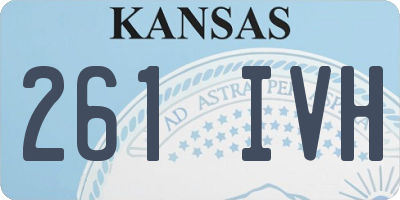 KS license plate 261IVH