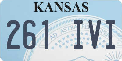 KS license plate 261IVI