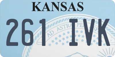 KS license plate 261IVK
