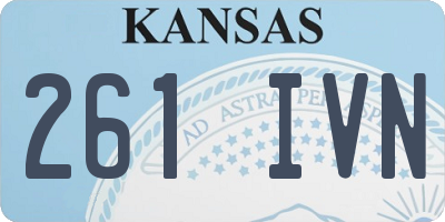 KS license plate 261IVN