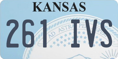 KS license plate 261IVS