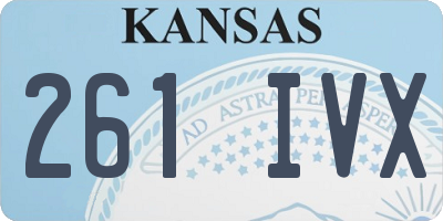 KS license plate 261IVX