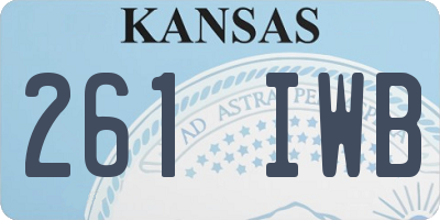 KS license plate 261IWB