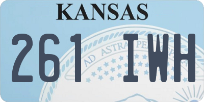 KS license plate 261IWH